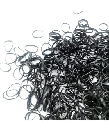 2000Pcs Clear+Black Elastic Rubber Hair Bands Set for Girls and Women - Premium Hair Ties for Men Hairstyles - Includes 2 Color Hair Tail Tools - Buy Online on GoSupps.com
