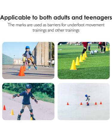 REEHUT 7.5 Plastic Traffic Cones - 12 Pack Soccer Training Cones - Set of 12 Orange Cones for Outdoor Activities & Events - Buy Online on GoSupps.com