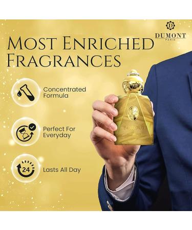 Dumont BOROUJ Mysterious - 85 ml - Alternative to Body Spray for Women & Men - Unisex Fragrances - More Concentrated Replacement for Cologne - Musk with Aromatic Floral & Amber Notes - Buy Online on GoSupps.com