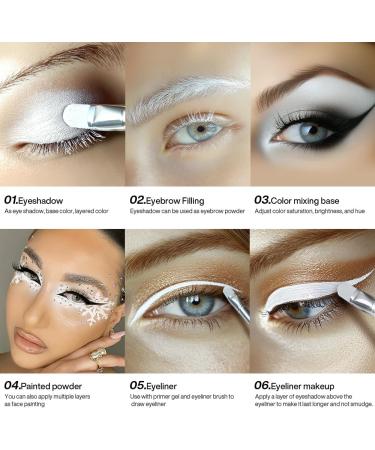 DE'LANCI Palette de fards paupi res Single Pearl Maquillage mat imperm able pigment Ghost Bride v g tal #02 Blanc - Buy Online on GoSupps.com