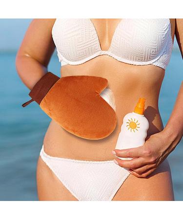 Mitt Autobronzant | Applicateur Autobronzant Sans Soleil Applicateur Doux Visage Corps Dos Maison Voyage Hommes Femmes Peau Sensible Brun - Buy Online on GoSupps.com