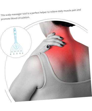 Beaupretty Scalp Massager & Hair Scratchy Claw Tool - 5-Claw Hand Massager for Women - Sky Blue 20x9.5cm - Best Head Massage Experience - Buy Online on GoSupps.com