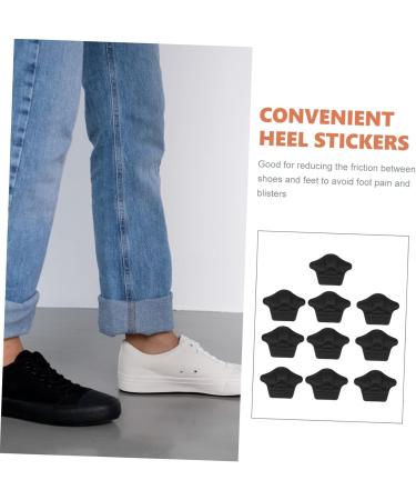 5 Pairs Anti-Wear Heel Stickers | Silicone Heel Grips & Cushions | Back Heel Pads & Liners for Comfort | Black 10x7.5x1CM - Buy Online on GoSupps.com