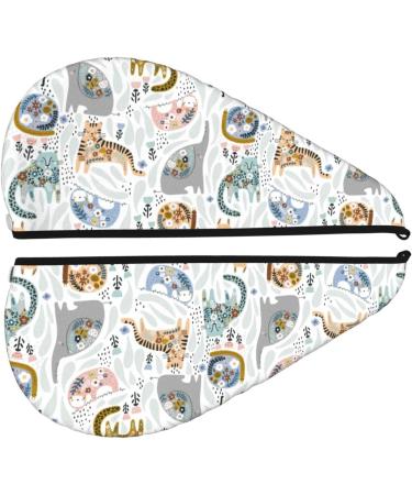 Hair Towel Wrap - Quick Drying Towel Turban with Button | Cute Colorful Animal Design for Effortless Hair drying - Buy Online on GoSupps.com