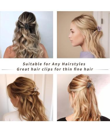 12 Pcs Small Hair Claw Clips for Women Girls - Matte Rectangle Nonslip Clamps for Thin/Thick Hair - 0.9 Inch Mini Cute Hair Jaw Clips - Morandi Colors - Gift Box Included - Buy Online on GoSupps.com