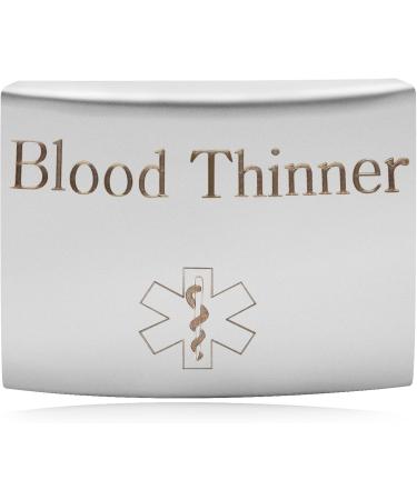 Uloveido Unisex Stainless Steel Engraved Blood Thinner Medical ID Tag for Apple Watch - Y4313-White - Buy Online on GoSupps.com