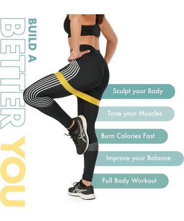 Resistance Bands Set - 5 Levels for Men and Women, Ideal for Yoga, Pilates, Strength Training - Home Workout with Free E-Guide - Buy Online on GoSupps.com