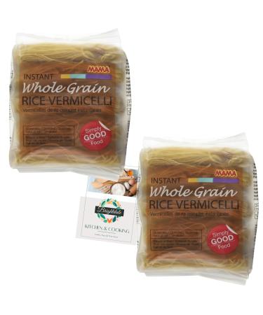 Instant Wholegrain Noodles with MAMA Wholegrain Brown Rice Vermicelli 225g 2 Pack + Brightdale Kitchen Booklet
