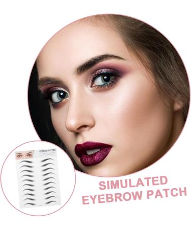 Beavorty Realistic Eyebrow Tattoos 4 pcs 3d eyebrow stickers makeup stickers ladies suits make up kit fake eyebrow artificial Shaper 4d Eyebrow Stencils 1 count (Pack of 1) Blackx2pcs - Buy Online on GoSupps.com
