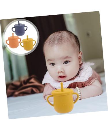 TOYANDONA 3pcs Baby Silicone Sippy Cups Set for Toddlers - Anti-Spill, Training Cup with Silicone Straw for Infant & Toddler - BPA-Free Silicone Water Cup - Buy Online on GoSupps.com