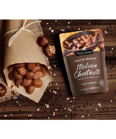 Tuscanini Premium Italian Chestnuts 3.5oz (3 Pack) | Roasted & Ready to Eat | High Fiber & Antioxidants | Product of Italy | Certified Kosher - Buy Online on GoSupps.com