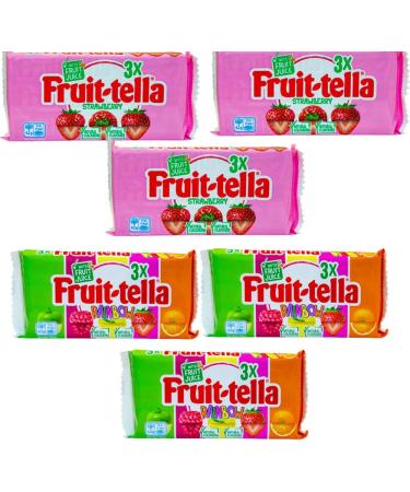 06 x Mixed Fruittella Rainbow Strawberry Multipac 123g | VIMIX - Buy Online on GoSupps.com