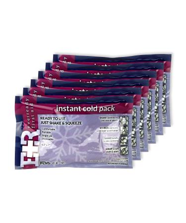 Ever Ready First Aid Disposable Cold Compress Therapy Instant Ice Pack for Injuries 4.5" x 7" - 6 Pack 6 Count (Pack of 1)