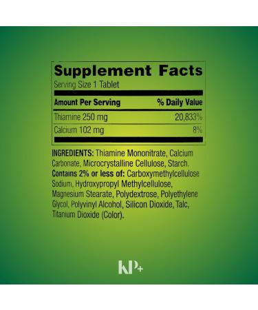 KP+ Vitamin B1 250 mg | Thiamine Supplement for Energy & Metabolism Support | 100 Tablets | Nervous System & Cellular Health | Pack of 2 - Buy Online on GoSupps.com