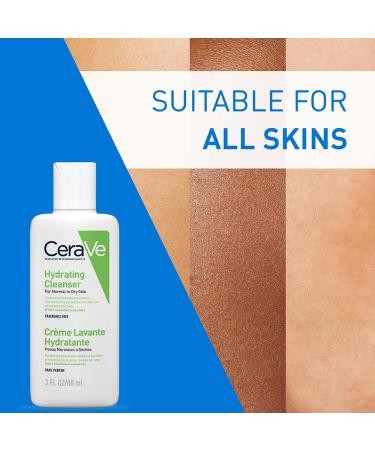 Cerave Moisturizing Cleansing Lotion 88ml - Gentle Cleanser for Normal to Dry Skin with 3 Essential Ceramides & Hyaluronic Acid - Travel Size Body & Face Wash | International Shipping - Buy Online on GoSupps.com