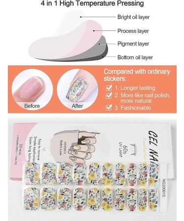 Kalolary 20PCS Gel Nail Polish Strips with File and Stick - Self-Adhesive Wraps for Cured Gel Nails (UV/LED Lamp Required) - Buy Online on GoSupps.com