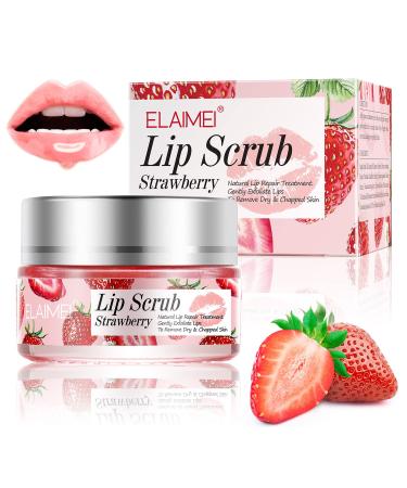 Lip peeling lip scrub lip peeling lip treatment Remove the cuticle repairing lip mask hydration and plump dryness cracked lips fading lip lines (strawberry)