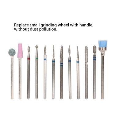 12pcs Tungsten Alloy Nail Drill Bit Set | Electric File Grinding Head with Storage Box for Professional Manicure - Buy Online on GoSupps.com