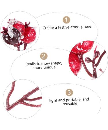 HOMSFOU 10pcs Simulation Snow Pink Fruit Xmas Photo Prop Household Decor Crafting Supplies Christmas Berry Picks Home D cor Home Decor Simulation Red Berry Foam Banquet Wreath Holly - Buy Online on GoSupps.com