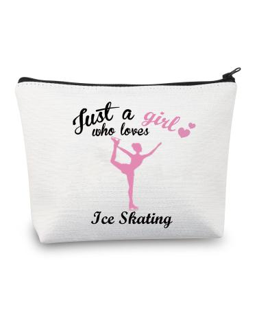 Ice skating gifts figure skating make-up bag figure skating gifts just a girl who loves ice skating gifts for girls skaters