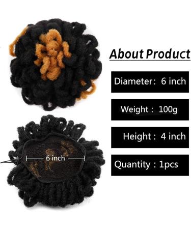 Hair Bun Hairpiece for Women Dreadlocks Bun Afro Puff Drawstring Ponytail Hair Bun Hairpieces Braided Chignon Faux Loc Braids Buns Synthetic Clip in Hair Extensions for Women Hair Chignons(99JHBUGH350 - Buy Online on GoSupps.com