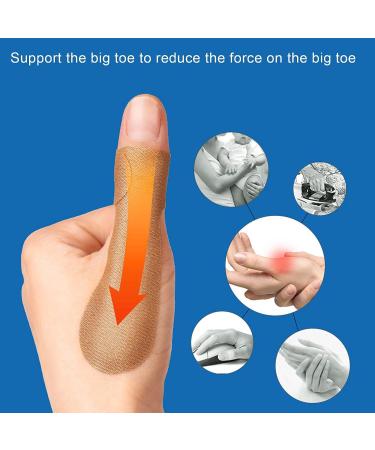 Turf Toe Straps 10 Pcs - Antiabrasion Big Toe Tape for Injuries - Soft Skin Friendly Adhesive Toe Straighteners - Buy Online on GoSupps.com