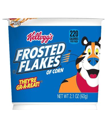 Kellogg's Frosted Flakes Cereal Cup - 2.1oz | Kids Snacks with 8 Vitamins and Minerals - Buy Online on GoSupps.com