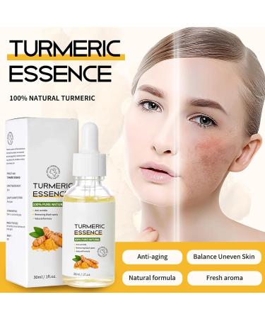Turmeric Face Serum - Dark Spot Correcting Glow Serum - Turmeric Essence for Skin Lig_htening - Dark Spot Remover Face Serum for All Skin Types - Anti Wrinkle Face Serum - 30ml - Buy Online on GoSupps.com