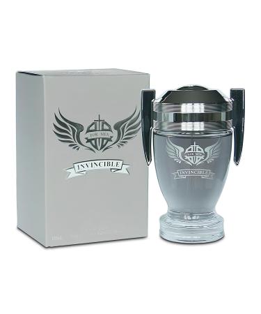 Invincible Grey Cologne for Men/Eau de Parfum Natural Spray 3.4 Fl Oz Perfume for Men Suitable for All Skin Type Men Fragrance Daily Used