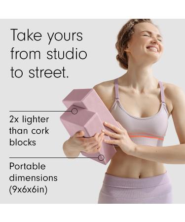 High Density Foam Yoga Blocks 2 Pack - Non-slip & Lightweight for Flexibility, Balance & Strength - Yoga Accessories for Women - Buy Online on GoSupps.com