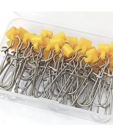 40Pcs Stainless Steel Fishing Line Sinker Slides Catfishing Rig with Duo Lock Snaps - Heavy Duty Slider Swivel Snap Kit in Yellow | Fishing Tackle - Buy Online on GoSupps.com