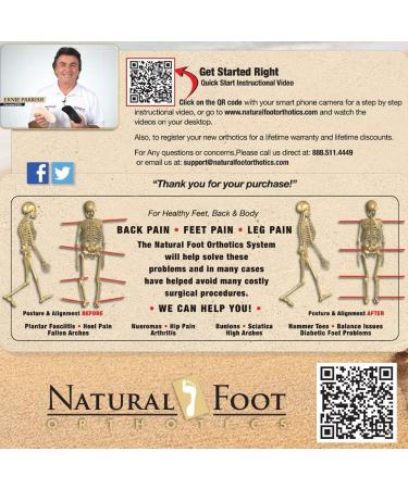 Natural Foot Orthotics Cushions - 1 Pair Sponge Rubber with Nylon Cover | Trim to Fit | For Men Size 10 - Buy Online on GoSupps.com