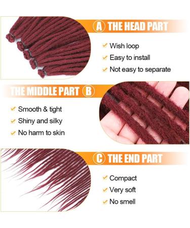 Handmade Synthetic Dreadlock Hair Extensions 24-36inch Long Crochet Braids Straight Natural Soft Dreadlocks(TT1B-27_24INCH) 10strands TT1B-27_24INCH - Buy Online on GoSupps.com