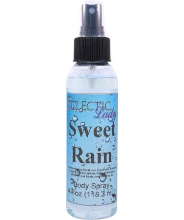 Sweet Rain Body Spray 4 ounces Body Mist for Women with Clean Light & Gentle Fragrance Long Lasting Perfume with Comforting Scent for Men & Women Cologne with Soft Subtle Aroma For Daily Use Regular Strength 4 Fluid Ounces