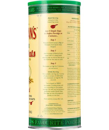 Flahavan's Irish Quick Oats Original 500g | Microwavable Porridge Oats | Pack of 2 - Buy Online on GoSupps.com