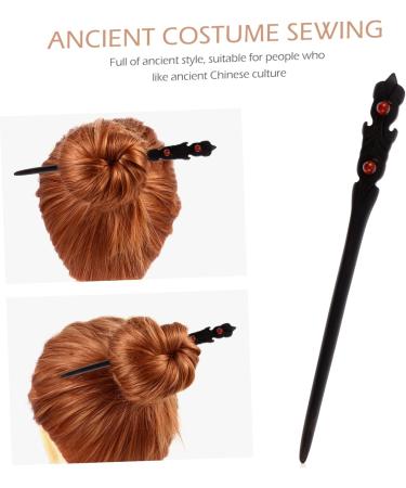 Beavorty Carved Ebony Hairpin Sandalwood Hair Sticks for Women wooden vintage hair sticks Hair Clips jade hair pins bride headpieces for wedding wood hair pin bun Chinese style Miss - Buy Online on GoSupps.com