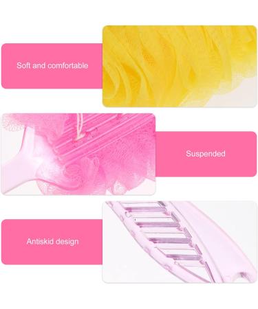 Minkissy 6 Pcs Long Handle Bath Brush & Loofah Set - Perfect for Shower Body Scrubbing & Bathing | 43x12cm | Durable Sponges for All Skin Types - Buy Online on GoSupps.com