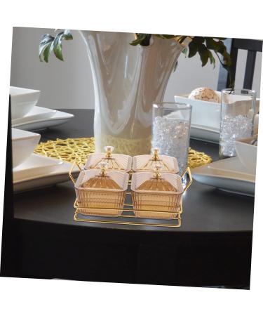 1 Set Melon and Fruit Snack Platter Dried Fruit to Rotate Nut re-usable 18.5X18.5X6CM Golden - Buy Online on GoSupps.com