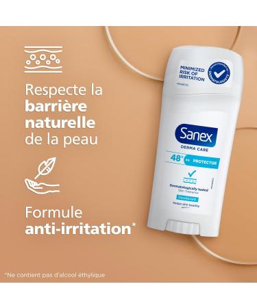 SANEX - Derma Care Protector 48 h D odorant Stick 65ml fra cheur longue dur e contre la transpiration et les mauvaises odeurs respecte la peau ne contient pas d alcool* - Buy Online on GoSupps.com