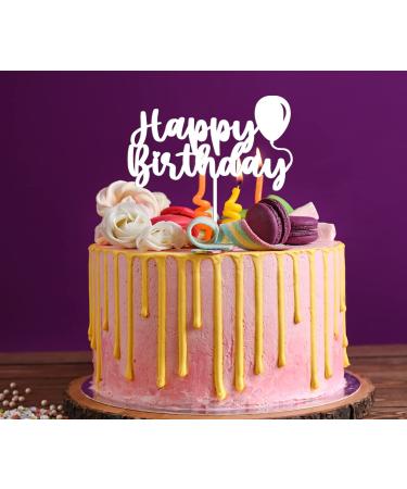 Alsino Personal Cake Topper Sustainable Wooden Decor for Weddings Birthdays Baptisms & More | LA-65 Happy Birthday Balloon - Buy Online on GoSupps.com