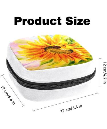 Abstract Sunflower Period Bag | Sanitary Napkin Storage | Makeup Pad Pouch - Buy Online on GoSupps.com