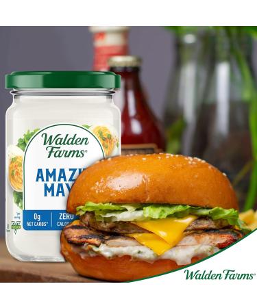 Walden Farms Amazin Mayo Spread 12 oz Jar (2 Pack) - Light and Tangy Mayonnaise | 0g Net Carbs | Paleo and Keto Friendly | Kosher Certified - Perfect for Sandwiches, Salads, Wraps, and More - Buy Online on GoSupps.com