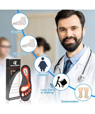 Orthotic Gel Insoles for Plantar Fasciitis | High Arch Supports for Men & Women | Relieve Fallen Arches, Pronation & Metatarsalgia Pain | Heavy Duty Support | Size M (Men 9-10.5/Women 10-11.5) - Buy Online on GoSupps.com