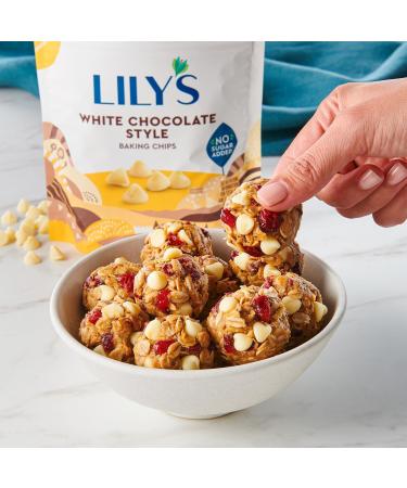 Lily's White Chocolate Style No Added Sugar Baking Chips Bag 7 oz (Pack of 2) Bundle With Snack Scout Measuring Spoon - Buy Online on GoSupps.com