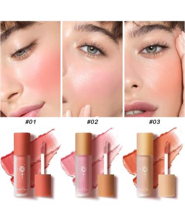 Anglicolor Blush Matte Liquid Blush High Pigment Blush makeup Cream Blush Liquid Easy to Blend Velvet Blush Natural and Long-lasting Milk Blush for Cheeks(2pc # 02) - Buy Online on GoSupps.com