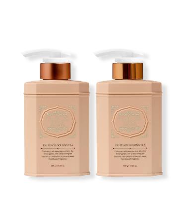 TEABLESS Fig Peach Oolong Tea Perfumed Body Lotion & Body Wash Duo Set Dry Skin & Sensitive Skin Daily Hydrating Moisturizer & Shower Gel Non-Greasy Fig Fruity Scent Korean Skin Care