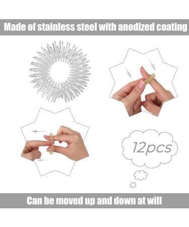 Prasacco 12-Piece Finger Massager Ring - Stainless Steel Acupressure for Stress Relief | Ideal for Adults & Kids - Gold & Silver Options Available - Buy Online on GoSupps.com