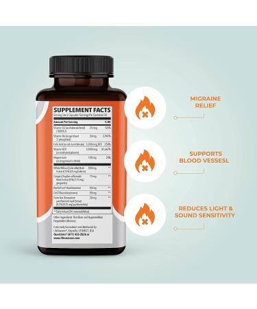 Life Seasons Migra-T Migraine Relief Supplement - Natural Headache Relief with Feverfew, Magnesium, and CoQ10 - 60 Capsules - Buy Online on GoSupps.com