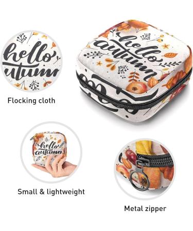 Anna Cowper Hello Autumn Menstrual Cup Pouch & Sanitary Napkin Storage Bag | Portable Period Holder for Women & Girls - Multi-colored - Buy Online on GoSupps.com