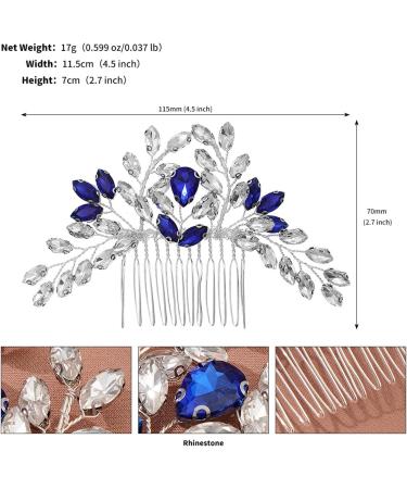 Bridal Wedding Hair Comb Bridal Hair Comb Wedding Vintage Insert Comb Headdress Insert Comb for Women and Girls 11.5x7cm Silver - Buy Online on GoSupps.com